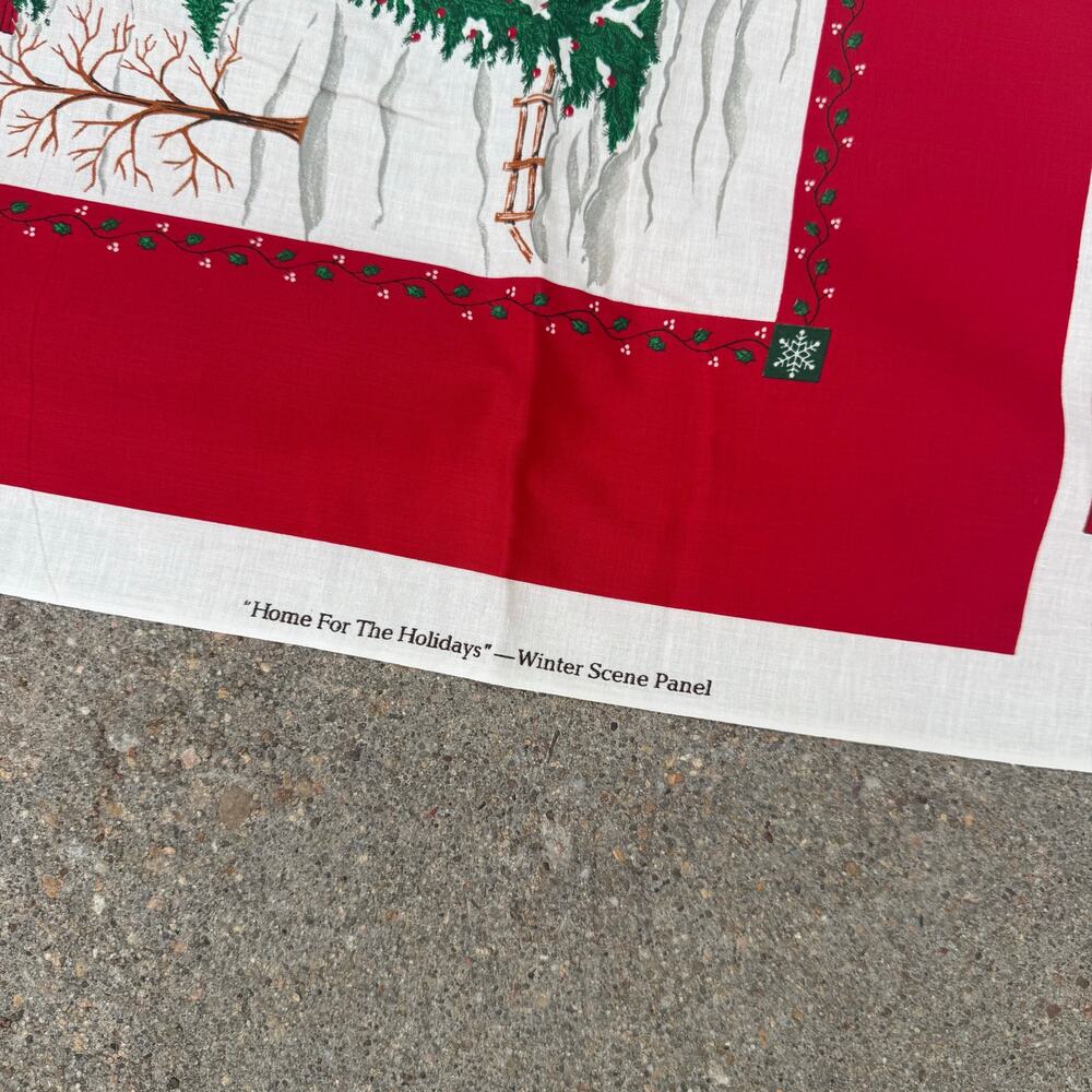Home For The Holidays Winter Scene Panel by VIP Screen Print Fabric Craft Sewing - Picture 5 of 7
